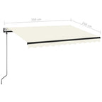 Automatische Markise mit LED & Windsensor 350x250 cm Creme