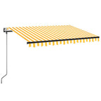 Automatische Markise mit LED & Windsensor 350x250 cm Gelb/Weiß