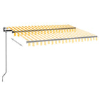 Automatische Markise mit LED & Windsensor 350x250 cm Gelb/Weiß