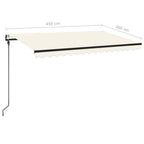 Automatische Markise mit LED & Windsensor 450x300 cm Creme