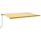 Markise Automatisch Einziehbar 500x300 cm Gelb & Weiß
