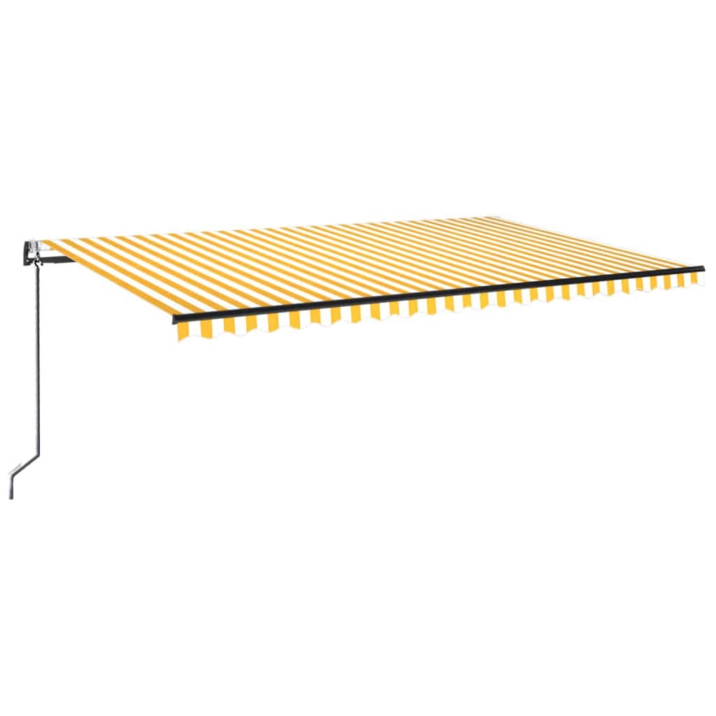 Markise Automatisch Einziehbar 500x300 cm Gelb & Weiß