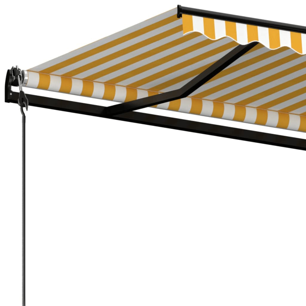 Markise Automatisch Einziehbar 500x300 cm Gelb & Weiß