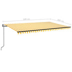Markise Automatisch Einziehbar 500x300 cm Gelb & Weiß
