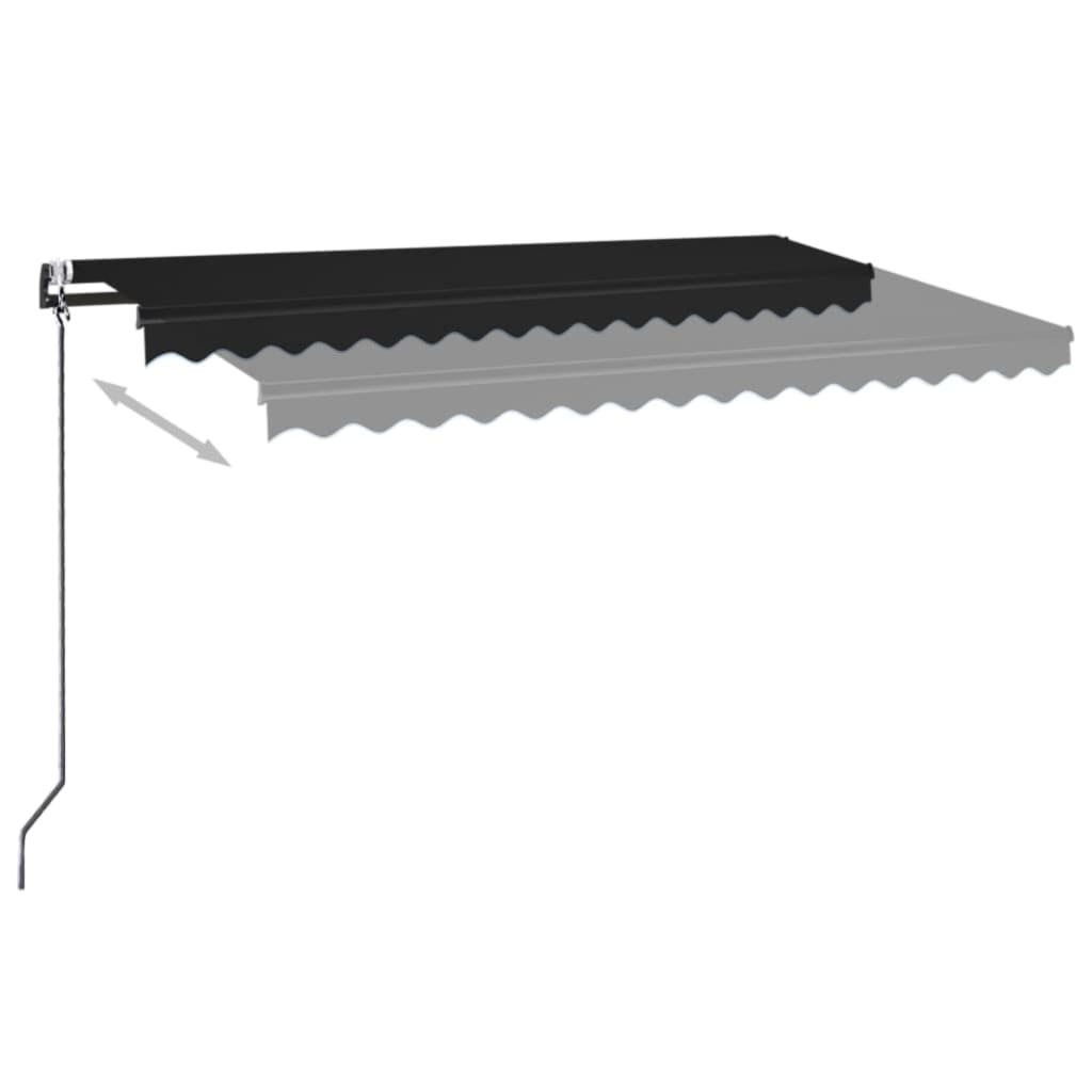 Markise Automatisch Einziehbar 400x350 cm Anthrazit
