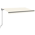 Automatische Markise mit LED & Windsensor 400x350 cm Creme