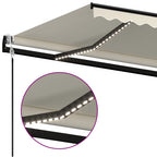 Automatische Markise mit LED & Windsensor 400x350 cm Creme