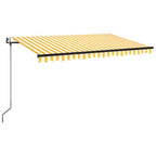 Automatische Markise mit LED & Windsensor 400x350 Gelb/Weiß
