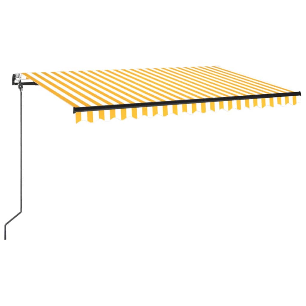 Automatische Markise mit LED & Windsensor 400x350 Gelb/Weiß