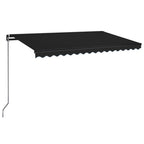 Markise Manuell Einziehbar mit LED 450x350 cm Anthrazit