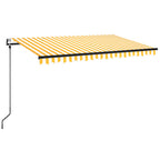 Markise Automatisch Einziehbar 450x350 cm Gelb und Weiß