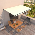 Markise Manuell Einziehbar 500x350 cm Creme