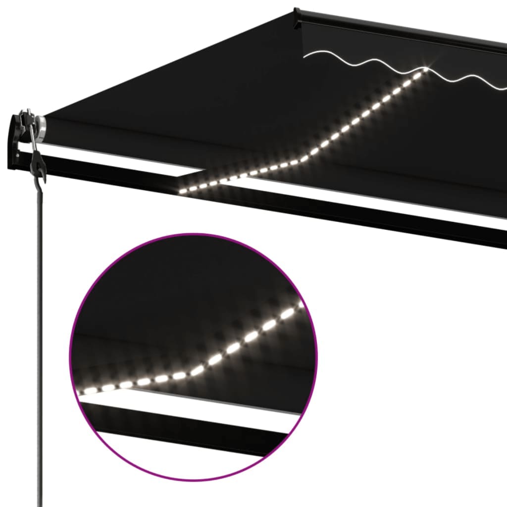 Automatische Markise mit LED & Windsensor 500x350 cm Anthrazit