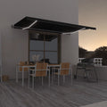 Automatische Markise mit LED & Windsensor 500x350 cm Anthrazit