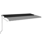 Markise Automatisch Einziehbar 600x350 cm Anthrazit