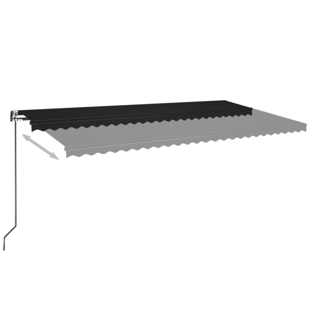 Markise Automatisch Einziehbar 600x350 cm Anthrazit