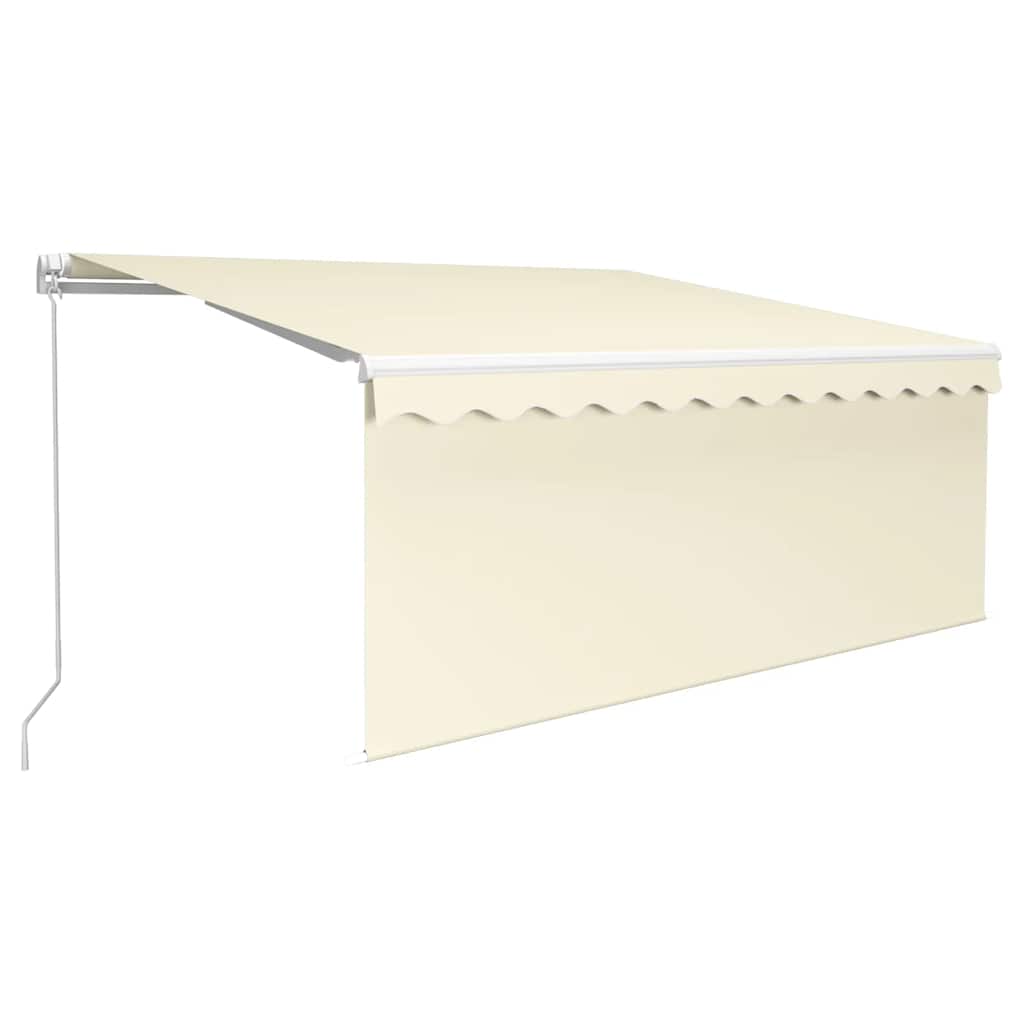 Markise Manuell Einziehbar mit Rollo 3x2,5 m Creme