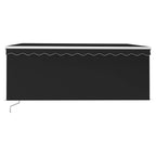 Markise Manuell Einziehbar mit Rollo 3x2,5 m Anthrazit