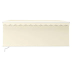 Markise Manuell Einziehbar mit Rollo & LED 3x2,5 m Creme