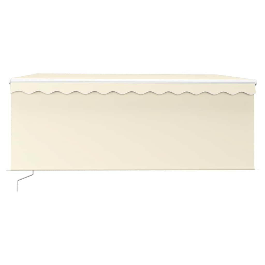 Markise Manuell Einziehbar mit Rollo & LED 3x2,5 m Creme