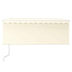 Markise Automatisch Einziehbar mit Volant 3x2,5 m Creme