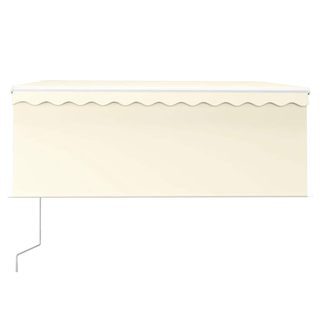 Markise Automatisch Einziehbar mit Volant 3x2,5 m Creme