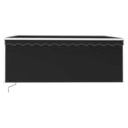 Markise Manuell Einziehbar mit Rollo 3,5x2,5 m Anthrazit