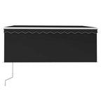 Markise Automatisch mit Rollo LED Windsensor 3,5x2,5m Anthrazit