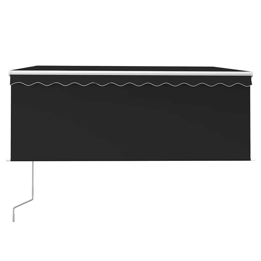 Markise Automatisch mit Rollo LED Windsensor 3,5x2,5m Anthrazit