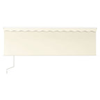 Markise Automatisch Einziehbar mit Volant 4x3 m Creme