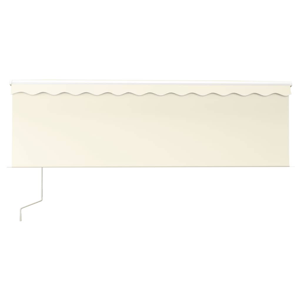 Markise Automatisch Einziehbar mit Volant 4x3 m Creme