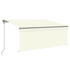 Markise Automatisch mit Rollo LED Windsensor 3x2,5 m Creme