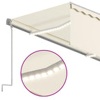Markise Automatisch mit Rollo LED Windsensor 3x2,5 m Creme