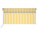 Markise Automatisch mit Rollo LED Windsensor 3x2,5m Gelb Weiß