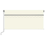 Markise Manuell Einziehbar mit Rollo LED 3,5x2,5 m Creme