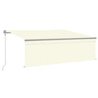 Markise Automatisch Einziehbar mit Volant 4x3 m Creme