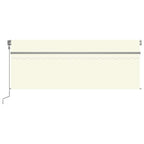 Markise Automatisch Einziehbar mit Volant 4x3 m Creme