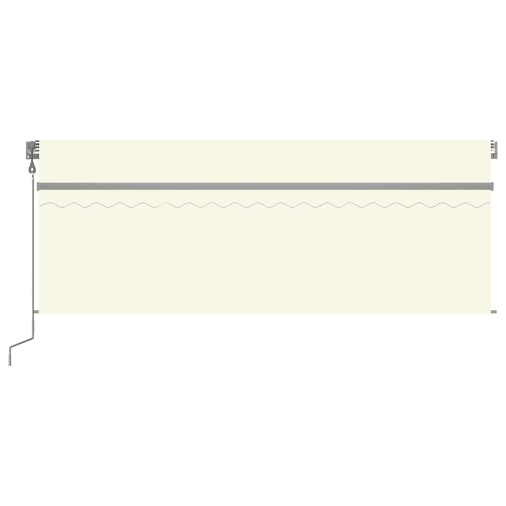 Markise Automatisch Einziehbar mit Volant 4x3 m Creme