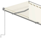 Markise Automatisch Einziehbar mit Volant 4x3 m Creme