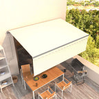 Markise Automatisch Einziehbar mit Volant 4x3 m Creme