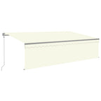 Markise Automatisch mit Rollo LED Windsensor 5x3 m Creme