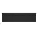 Markise Manuell Einziehbar mit Rollo 6x3 m Anthrazit