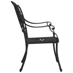 5-tlg. Bistro-Set Aluminiumguss Schwarz