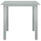 5-tlg. Garten-Essgruppe Aluminium Silbern und Schwarz