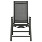 5-tlg. Bistro-Set Schwarz und Anthrazit