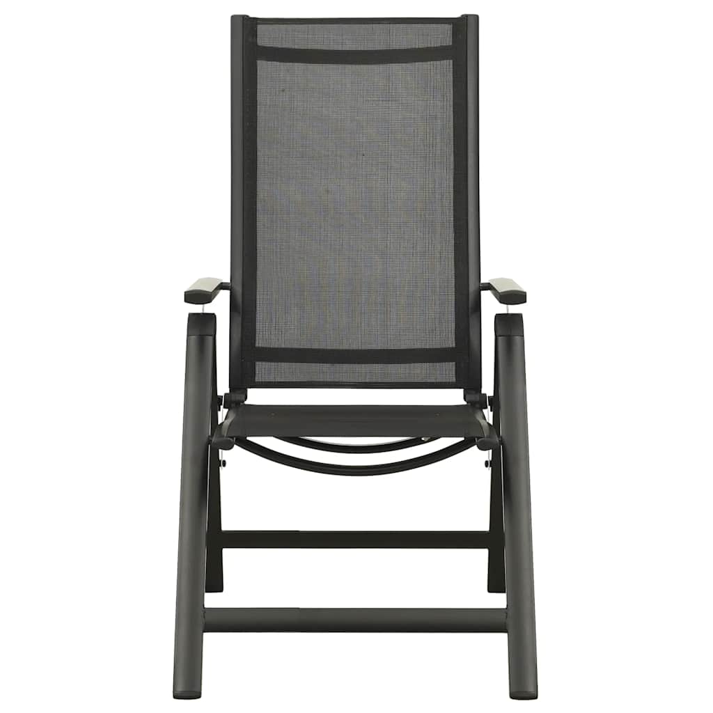 5-tlg. Bistro-Set Schwarz und Anthrazit