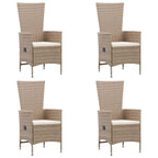 7-tlg. Garten-Essgruppe Poly Rattan Beige