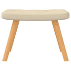 Schaukelsessel mit Hocker Creme Stoff