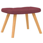 Schaukelstuhl mit Hocker Stoff Weinrot