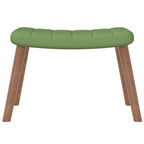 Relaxsessel mit Hocker Hellgrün Samt